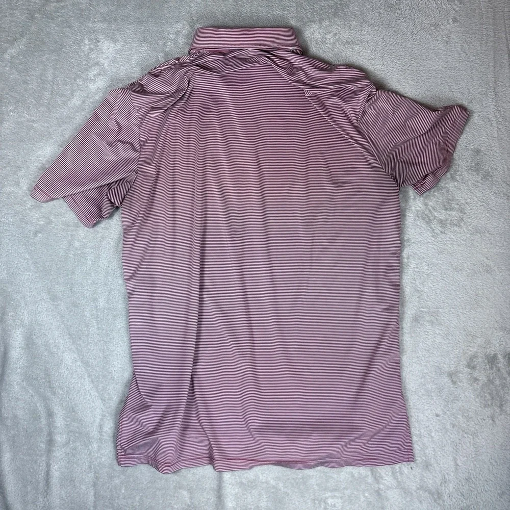 RLX Ralph Lauren Polo Shirt Mens XL Red‎ White Blue Striped Golf Performance